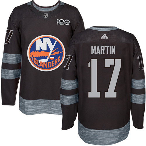 Adidas Islanders #17 Matt Martin Black 1917-100th Anniversary Stitched NHL Jersey - Click Image to Close